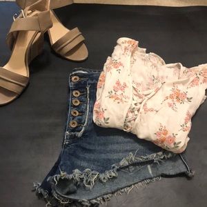 Free people denim shorts